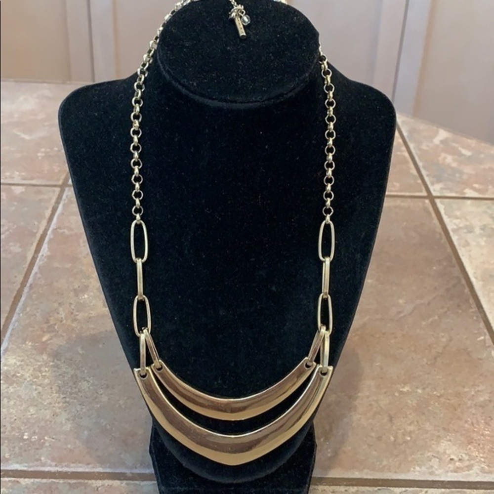 Kennith Cole gold tribal chunky chain statement